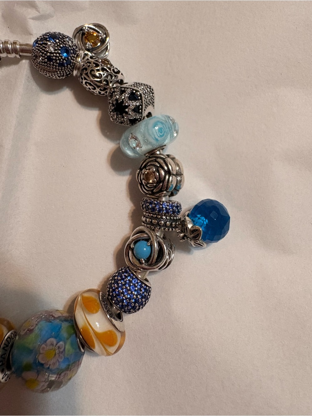 Pandora bracelet with Pandora and Elfbeads - Picture 3 of 5